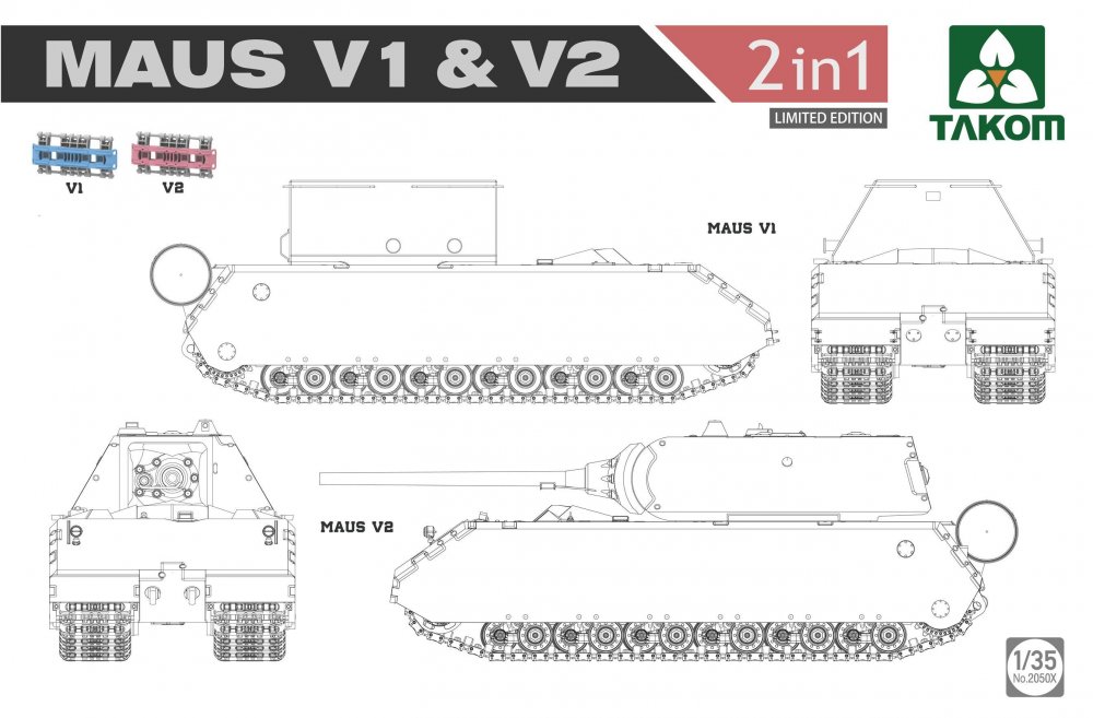 WWII  Maus V1 & V2 -  2 in 1 (Limited Edition) von Takom