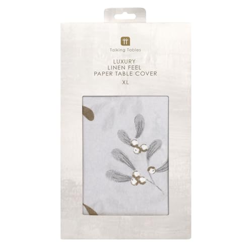 Talking Tables 1er-Packung Mistelzweig-Tischdecke aus Papier Weihnachten Party Einweg Tischschutz 230 x 137 cm Talking Tables 1er-Packung Mistelzweig-Tischdecke aus Papier Weihnachten Party Einweg Tischschutz 230 x 137 cm von Talking Tables