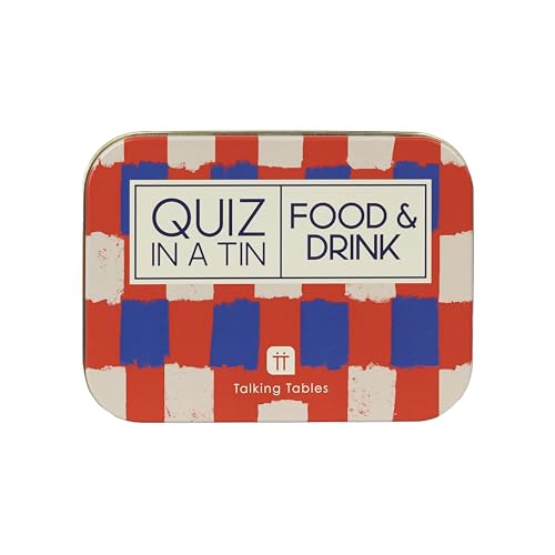 Talking Tables Christmas Festive Food and Drink Quiz Game, Question Cards After Dinner Party, Fun Travel Pocket Games Adults, Present, Card Games, Secret Santa, Ages 14+ von Talking Tables