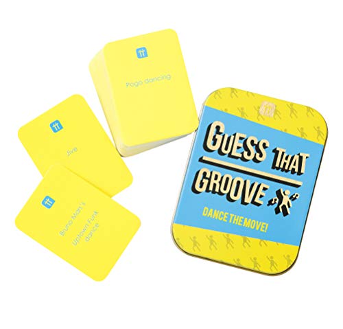 Talking Tables TIN-GROOVE Christmas Xmas Guess That Groove Dance Party Game Music Trivia Cards Family Fun 2+ Players von Talking Tables