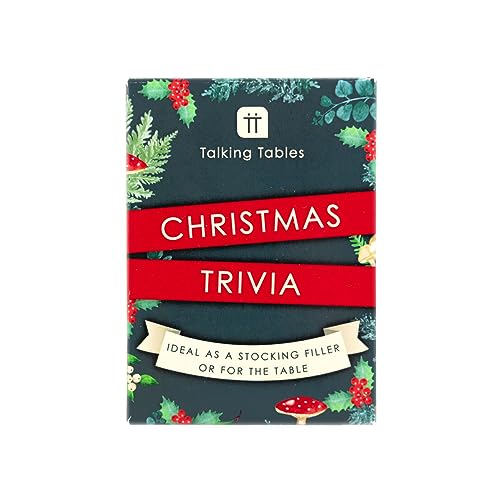 Talking Tables Fun Christmas Trivia Questions, Family Xmas Quiz Tabletop Games to Play Over Dinner|for Kids, Parents & Grandparents or Secret Santa Stocking Filler Present idea von Talking Tables