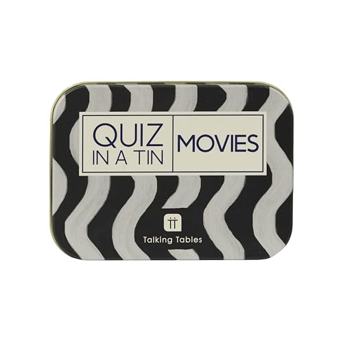 Talking Tables Movie Trivia Quiz Game, Secret Santa, Present, Question Cards After Dinner Party, Fun Travel Pocket Games for Kids, Adults, Card Games, Ages 14+ von Talking Tables