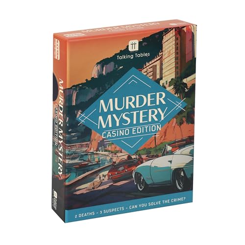 Talking Tables Murder Mystery at The Casino Game for Adults, Players 1+, 3 Murder Mystery Case File, Fun After Dinner Party, Ages 16+ von Talking Tables