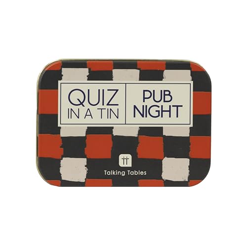 Talking Tables 1 Pub Night Quiz Game – Party- und Reise-Spiel für Erwachsene, Tippspiel mit Fragekarten, kompakt und tragbar, ab 14 Jahren, Maße: 15x11x5 cm Talking Tables 1 Pub Night Quiz Game – Party- und Reise-Spiel für Erwachsene, Tippspiel mit Fragekarten, kompakt und tragbar, ab 14 Jahren, Maße: 15x11x5 cm von Talking Tables