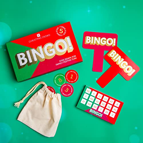 Talking Tables Weihnachts-Bingo-Spiel | Lustige Weihnachtsversion für Familienspaß, Tischspiele für Kinder, Erwachsene, Büropartys, Strumpffüller, Geschenke für Sie oder Ihn von Talking Tables