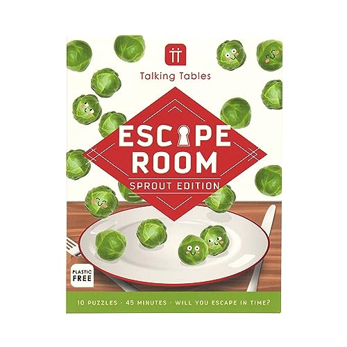 Talking Tables Weihnachtsthema Kinder-Escape-Room-Spiel Sprout Edition | Familienspaßige Tischspiele zum Spielen beim Abendessen Geschenkidee für den Nikolausstrumpf von Talking Tables