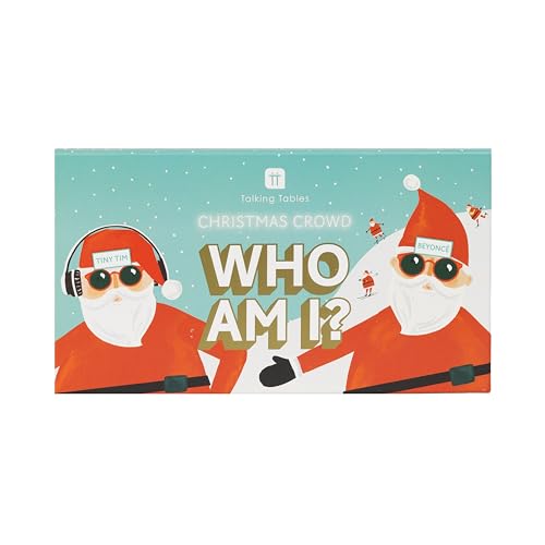 Talking Tables Who Am I? Christmas Quiz Game, Question Cards After Dinner Party, Fun Travel Pocket Games for Kids, Card Game for Adults, Family Game, Secret Santa, Gift, Present, Ages 7+ von Talking Tables