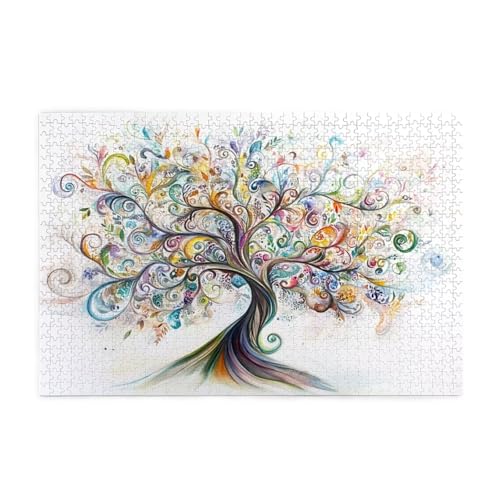 Abstrakt Puzzle 4000 Teile Erwachsene Baum, Puzzles mit Verpackung Box und Poster, Lustig Stress Abbauen Familien Unterhaltungsspiele für Raumdekoration, Kreative Geschenke für Männer/Frauen 1T-247 von Tamalsj