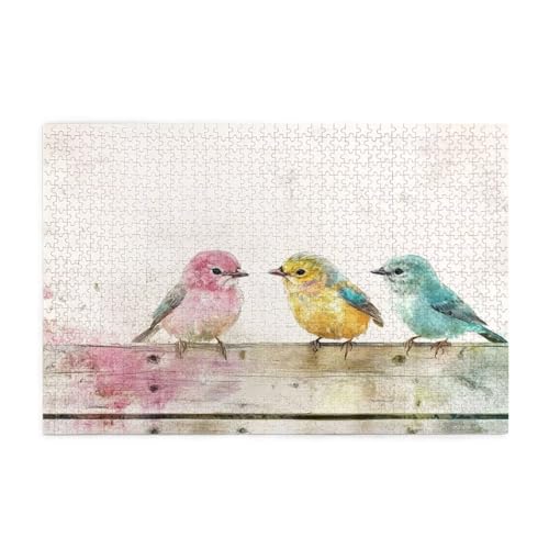 Bird Puzzle 1000 Teile Erwachsene Farbe, Puzzles mit Verpackung Box und Poster, Lustig Stress Abbauen Familien Unterhaltungsspiele für Raumdekoration, Kreative Geschenke für Männer/Frauen 1T-50 von Tamalsj