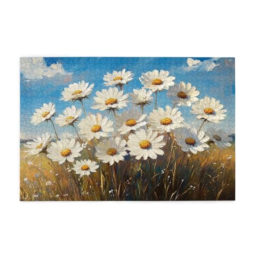 Gänseblümchen Puzzle 2000 Teile Erwachsene Landschaft, Puzzles mit Verpackung Box und Poster, Lustig Stress Abbauen Familien Unterhaltungsspiele, Kreative Geschenke für Männer/Frauen Raumdeko 1T-14 von Tamalsj