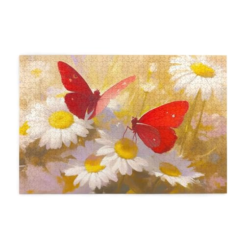 Gänseblümchen Puzzle 2000 Teile Erwachsene Schmetterling, Puzzles mit Verpackung Box und Poster, Lustig Stress Abbauen Familien Unterhaltungsspiele, Kreative Geschenke für Männer/Frauen Raumdeko 1T-24 von Tamalsj