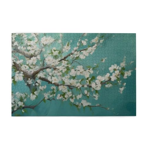 Puzzle 1500 Teile Baum, Blume Holz XXL Puzzle Erwachsene mit Schachtel und Poster, Schwierige, Herausfordernde und Interessant Spiele für Anfänger, Geschenke für Männer/Frauen Wohndekoration 1T-11 von Tamalsj