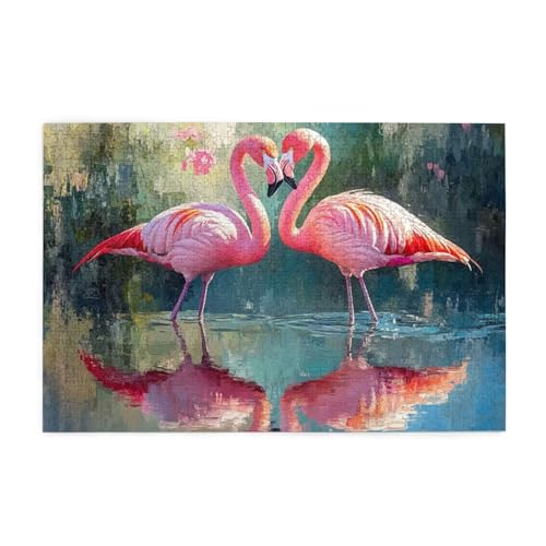 Puzzle 1500 Teile Bird, See Holz XXL Puzzle Erwachsene mit Schachtel und Poster, Schwierige, Herausfordernde und Interessant Spiele für Anfänger, Geschenke für Männer/Frauen Wohndekoration 1T-82 von Tamalsj