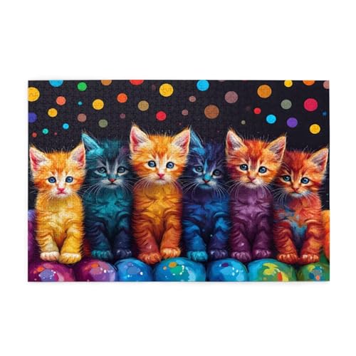 Puzzle 1500 Teile Katze, Bunt Holz XXL Puzzle Erwachsene mit Schachtel und Poster, Schwierige, Herausfordernde und Interessant Spiele für Anfänger, Geschenke für Männer/Frauen Wohndekoration 1T-1870 Puzzle 1500 Teile Katze, Bunt Holz XXL Puzzle Erwachsene mit Schachtel und Poster, Schwierige, Herausfordernde und Interessant Spiele für Anfänger, Geschenke für Männer/Frauen Wohndekoration 1T-1870 von Tamalsj