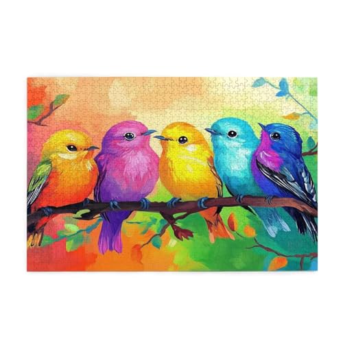 Puzzle 3000 Teile Bird, Farbe Holz XXL Puzzle Erwachsene mit Schachtel und Poster, Schwierige, Herausfordernde und Interessant Spiele für Anfänger, Geschenke für Männer/Frauen Wohndekoration 1T-147 von Tamalsj