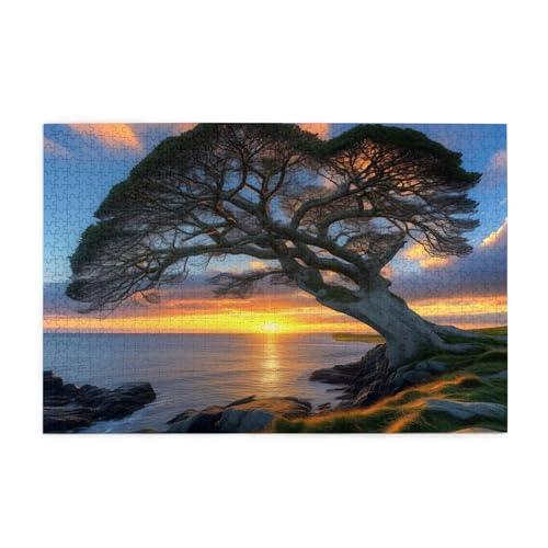 Puzzle 3000 Teile Sonnenuntergang, Baum Holz XXL Puzzle Erwachsene mit Schachtel und Poster, Schwierige, Herausfordernde und Interessant Spiele für Anfänger, Frauen Wohndekoration Geschenke 1T-1888 Puzzle 3000 Teile Sonnenuntergang, Baum Holz XXL Puzzle Erwachsene mit Schachtel und Poster, Schwierige, Herausfordernde und Interessant Spiele für Anfänger, Frauen Wohndekoration Geschenke 1T-1888 von Tamalsj