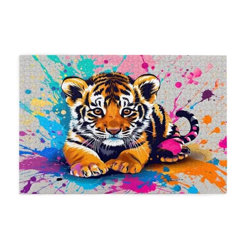 Puzzle 3000 Teile Tiger, Bunt Holz XXL Puzzle Erwachsene mit Schachtel und Poster, Schwierige, Herausfordernde und Interessant Spiele für Anfänger, Geschenke für Männer/Frauen Wohndekoration 1T-1851 Puzzle 3000 Teile Tiger, Bunt Holz XXL Puzzle Erwachsene mit Schachtel und Poster, Schwierige, Herausfordernde und Interessant Spiele für Anfänger, Geschenke für Männer/Frauen Wohndekoration 1T-1851 von Tamalsj
