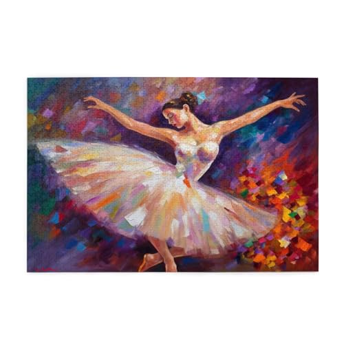 Puzzle 5000 Teile Ballett, Mädchen Holz XXL Puzzle Erwachsene mit Schachtel und Poster, Schwierige, Herausfordernde und Interessant Spiele für Anfänger, Männer/Frauen Wohndekoration Geschenke 1T-162 von Tamalsj