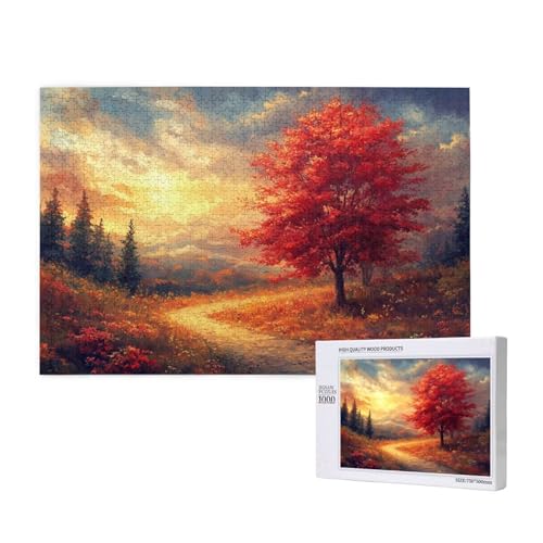 Puzzle Herbst Puzzle 300 Teile Sonnenuntergang Holzpuzzle Erwachsene mit Schachtel und Poster, Schwieriges-Unterhaltsames-Herausforderndes-Geeignet für Anfänger, Geschenke für Männer/Frauen 2T-1051 Puzzle Herbst Puzzle 300 Teile Sonnenuntergang Holzpuzzle Erwachsene mit Schachtel und Poster, Schwieriges-Unterhaltsames-Herausforderndes-Geeignet für Anfänger, Geschenke für Männer/Frauen 2T-1051 von Tamalsj