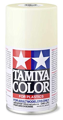 TAMIYA 85007 TS-7 Racing-Weiss glänzend 100ml - Sprühfarbe für Plastikmodellbau, Modellbau und Bastelzubehör, Sprühfarbe für den Modellbau, Weiß, 75 Milliliters von TAMIYA