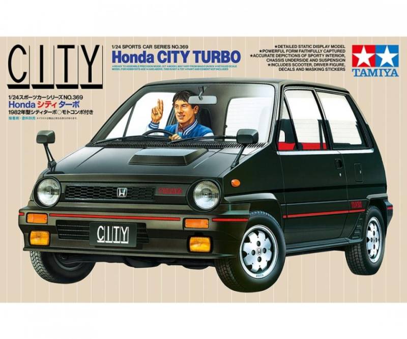 Honda City Turbo m. Scooter (1) von Tamiya