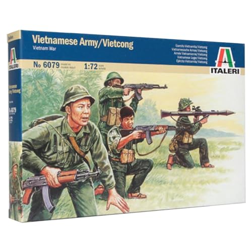 Italeri 6079 1:72 Vietnamkrieg Armee/Vietcong, Fahrzeug, Molded Color, Geformte Farbe von Italeri