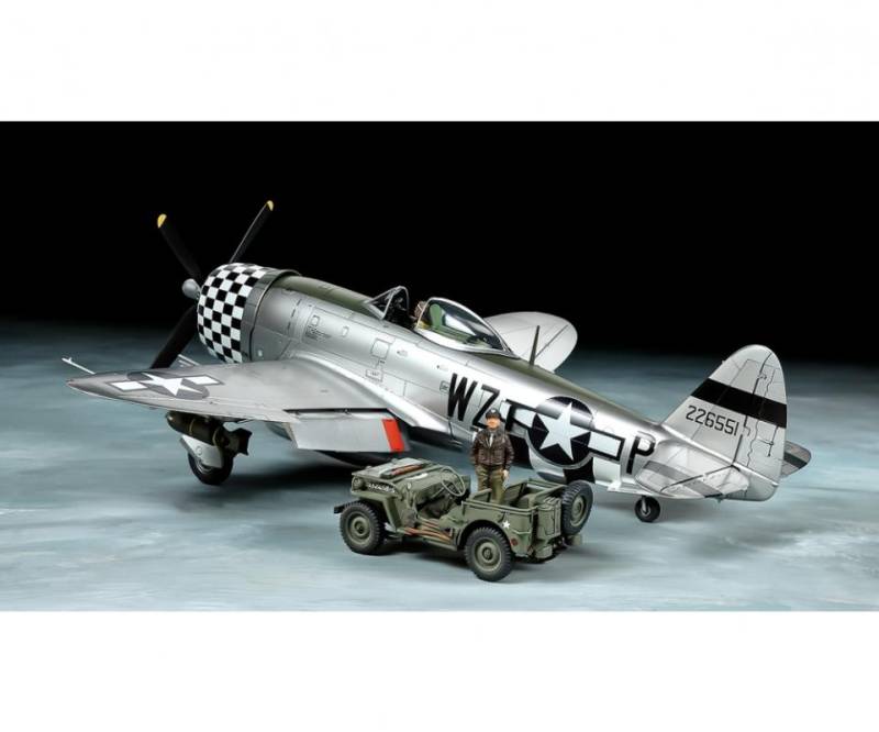 Republic P-47D Thunderbolt & U.S.1/4-ton 4×4 Light Vehicle von Tamiya