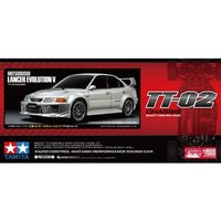 TAMIYA 300058713 1:10 RC Mitsubishi Lancer Evo V (TT-02) von Tamiya