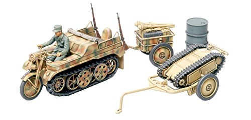 Tamiya 300032502-1:48 WWII Deutsche Kettenkrad mit Goliath, Weiß von TAMIYA