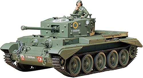 Tamiya 300035221-1:35 WWII Britische Panzer Cromwell Mk.IV Cruiser (1),originalgetreue Nachbildung, Plastik Bausatz, Basteln, Modellbausatz, Zusammenbauen, unlackiert, grün von TAMIYA