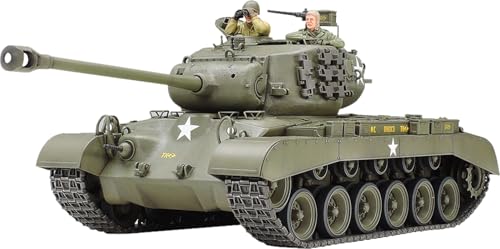 TAMIYA 300035254 - 1:35 WWII US Military Kampfpanzer M26 Pershing T26E3 (2), grün, Mehrere Farben von TAMIYA