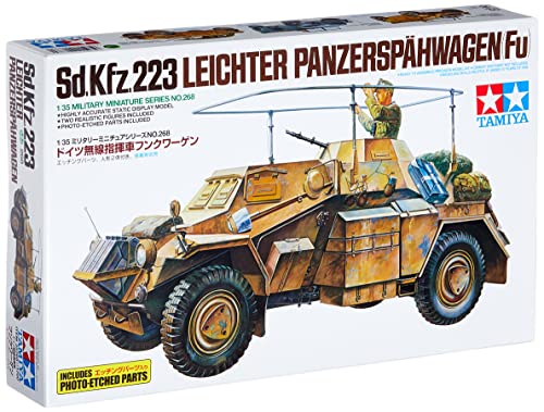 TAMIYA 300035268 - 1:35 WWII Sonderkraftfahrzeug 223 Leichter Späh Panzer (2), Gelb von TAMIYA