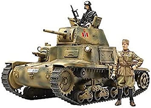 TAMIYA 300035296 300035296-1:35 WWII Italian Medium Panzer Carro Armato M13/40 (2), originalgetreue Nachbildung, Plastik Bausatz, Basteln, Modellbausatz, Zusammenbauen, unlackiert, grün von TAMIYA