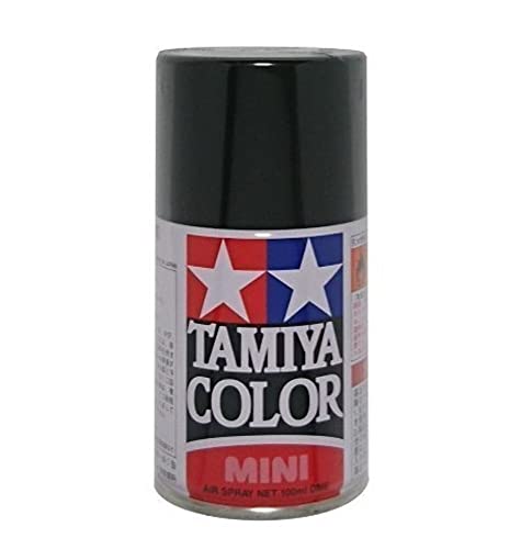 TAMIYA 85006 TS-6 Schwarz matt 100ml - Sprühfarbe für Plastikmodellbau, Modellbau und Bastelzubehör, Sprühfarbe für den Modellbau, Matte Black von TAMIYA