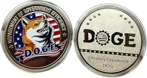 Tamoiup TRU-mp Doge Coin Dog Challenge Münzdurchmesser 1.6 '' Kleine Neuheit Münzen Siegel Der Präsidenten Herausforderung Münzen, Kreatives Lustiges Metallhandwerk von Tamoiup