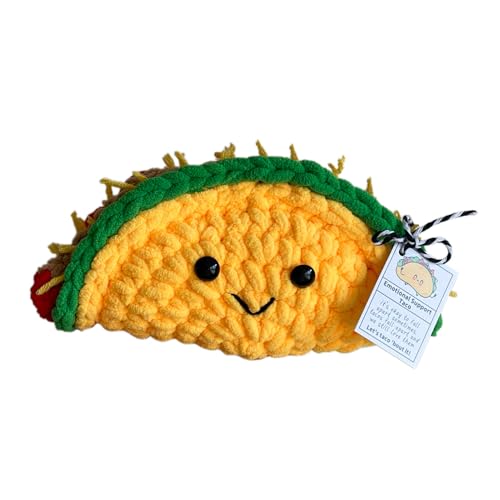 Häkelpuppe, Handgefertigt, Burrito, Emotionale Unterstützung, Plüsch, Inspirierendes Geschenk, Emotionale Unterstützung, Burrito, Niedliche Gestrickte Puppe Taco mit Positiver von Tanant