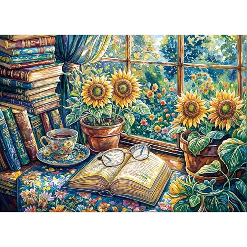 TangComplete Puzzle 1000 Teile für Erwachsene und Kinder, Impossible Game, Puzzles-Geschenk, Clevere Rätsel, Puzzles Farbenfrohes, Puzzle mit Sonnenblumen-Schreibtisch-Motiv TangComplete Puzzle 1000 Teile für Erwachsene und Kinder, Impossible Game, Puzzles-Geschenk, Clevere Rätsel, Puzzles Farbenfrohes, Puzzle mit Sonnenblumen-Schreibtisch-Motiv von TangComplete