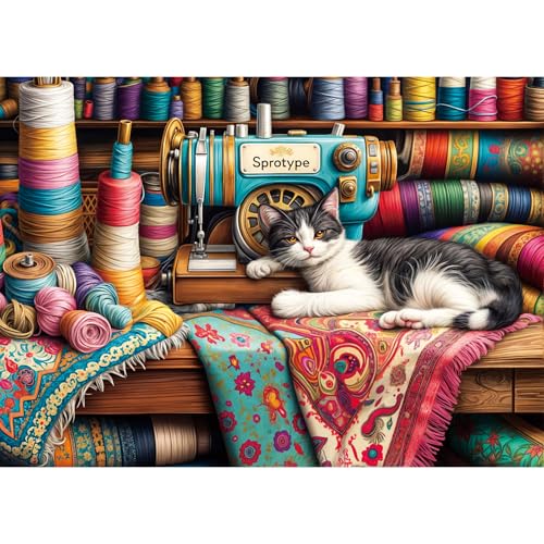 TangComplete Puzzle 1000 Teile für Erwachsene und Kinder, Impossible Game, Puzzles-Geschenk, Clevere Rätsel, Puzzles Farbenfrohes, Puzzle mit Tailor Cat-Motiv TangComplete Puzzle 1000 Teile für Erwachsene und Kinder, Impossible Game, Puzzles-Geschenk, Clevere Rätsel, Puzzles Farbenfrohes, Puzzle mit Tailor Cat-Motiv von TangComplete