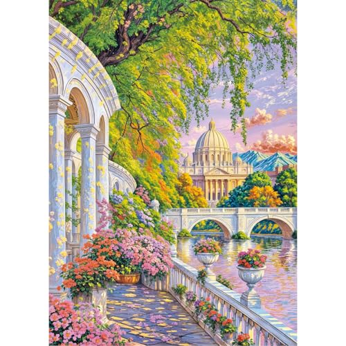 TangComplete - Puzzle 1000 Teile für Erwachsene und Kinder, Unmögliche Herausforderung, Puzzles-Geschenk, Clevere Rätsel, Puzzles Farbenfrohes, Puzzle mit Kirche im Frühling-Motiv TangComplete - Puzzle 1000 Teile für Erwachsene und Kinder, Unmögliche Herausforderung, Puzzles-Geschenk, Clevere Rätsel, Puzzles Farbenfrohes, Puzzle mit Kirche im Frühling-Motiv von TangComplete