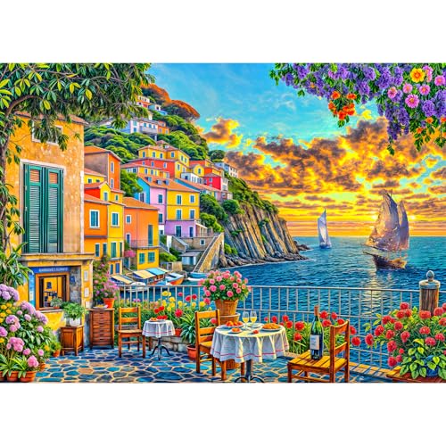 TangComplete - Puzzle 1000 Teile für Erwachsene und Kinder, Unmögliche Herausforderung, Puzzles-Geschenk, Clevere Rätsel, Puzzles Farbenfrohes, Puzzle mit Romantische Cinque Terre-Motiv TangComplete - Puzzle 1000 Teile für Erwachsene und Kinder, Unmögliche Herausforderung, Puzzles-Geschenk, Clevere Rätsel, Puzzles Farbenfrohes, Puzzle mit Romantische Cinque Terre-Motiv von TangComplete