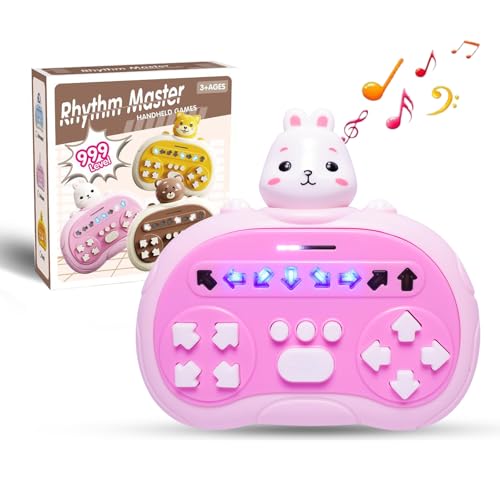 Tangdudu Electronic Music Rhythm Game Machine, Quick Push Spiel Music Game, Pop It Elektronisches Spiel, Handheld-Spielekonsole, Stress Spielzeug, Fidget Toys Erwachsene Kinder (Kaninchen) von Tangdudu