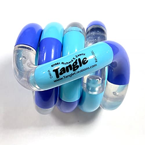 TANGLE JR CLASSIC (Himmel) - Echtes Fidget Toys Sensorisches Spielzeug - Twisty Fidget Spielzeug Tangle Fidgets für Kinder und Erwachsene - Fidget Spielzeug für Schule - Geschenk für Teenager und von Tangle