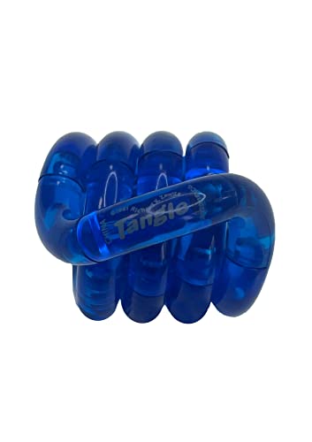 TANGLE Jr Transluzent (Blau) - Echtes Fidget Toys Sensorisches Spielzeug - Twisty Fidget Spielzeug Tangle Fidgets für Kinder und Erwachsene - Fidget Spielzeug für Schule - Geschenk für Teenager und von Tangle