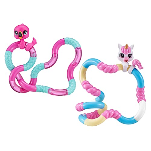 TANGLE Jr. Pets UBA Fidget-Spielzeug, das Einhorn und Linky der Flamingo, Fidget-Spielzeug, Geschenk für die Schule, 2 Stück von Tangle