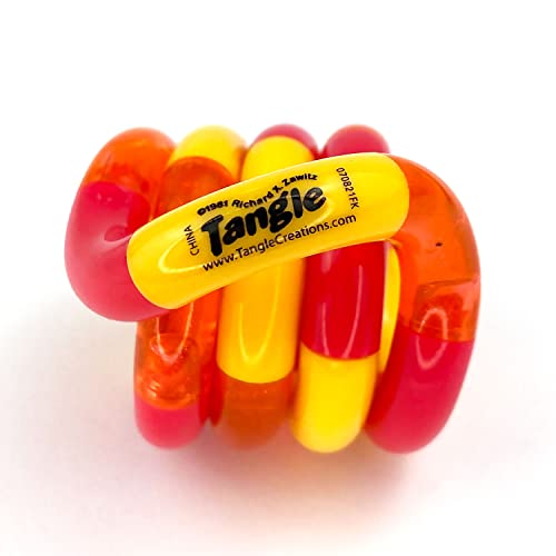 TANGLE JR CLASSIC (Cherry) - Echtes Fidget Toys Sensorisches Spielzeug - Twisty Fidget Spielzeug Tangle Fidgets für Kinder und Erwachsene - Fidget Spielzeug für Schule - Geschenk für Teenager und von Tangle