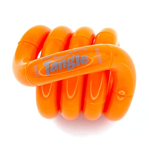 Tangle Jr. Solid Orange - Echtes Fidget - Fidget-Spielzeug für Kinder und Erwachsene von Tangle