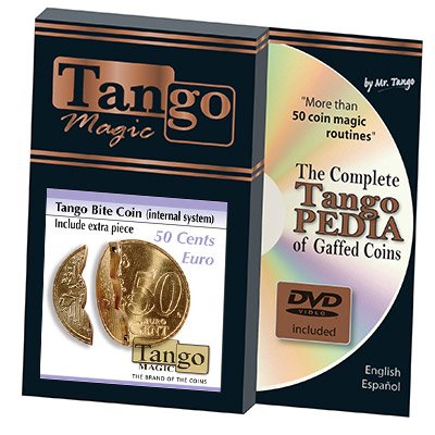 Bite Coin - (Euro 50 Cent w/DVD - Internal with Extra Piece) by Tango - Trick (E0043) von Tango Magic