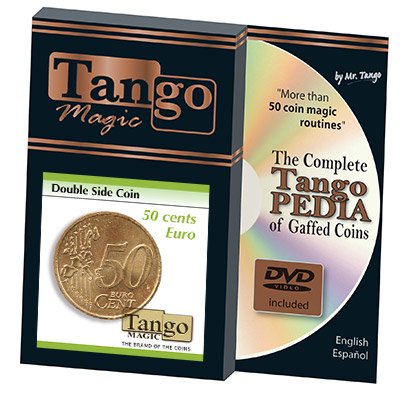 Double Sided Coin (50 cent Euro w/DVD) (E0025) by Tango - Trick von Tango Magic