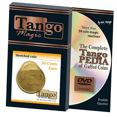 Stretched Coin 50 Cents Euro (w/DVD) by Tango - Trick (E0074) von Tango Magic