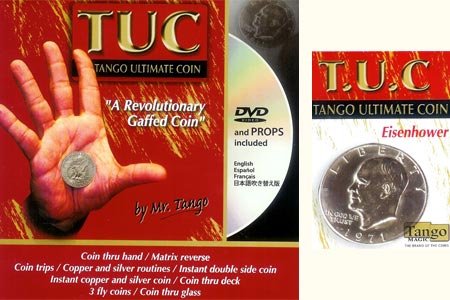 Tango Ultimate Coin (T.U.C)(D0109)Eisenhower Dollar with instructional DVD by Tango - Trick von Tango Magic